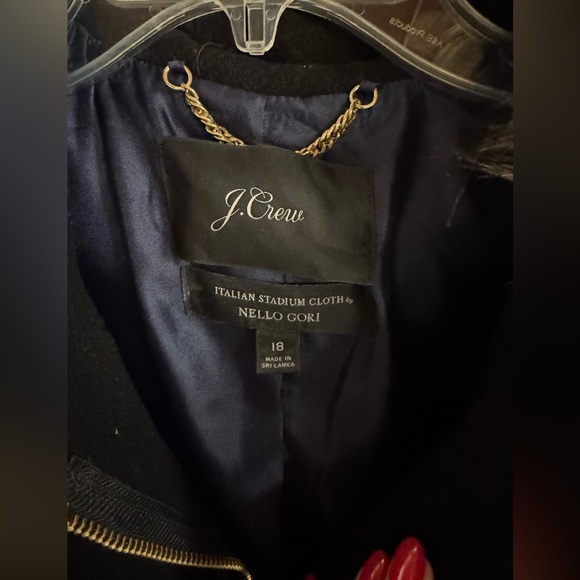 Black J.Crew Chateau parka in Italian stadium-cloth wool size 18 - Picture 5 of 7